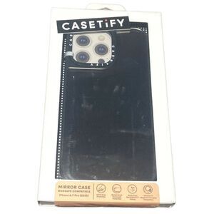 iPhone 15 Pro Max Case MagSafe CASETiFY Mirror Silver Black Bumper 6.7" NEW